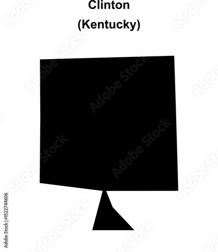 Clinton (Kentucky) blank outline map