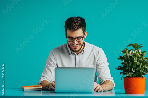 man with laptop in the office