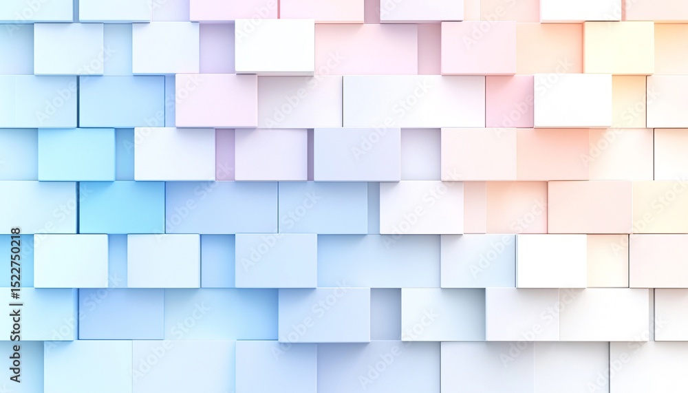 Obraz premium Abstract Pastel Cube Composition