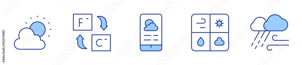 fahrenheit, weather news, rain, weather, weather forecast. Weather forecast Icon vector illustration. Line Duotone style. Editable stroke fahrenheit, weather news, rain, weather, weather forecast. Weather forecast Icon vector illustration. Line Duotone style. Editable stroke
