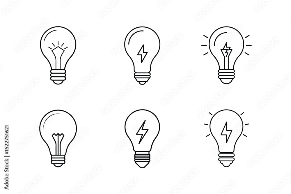 energy efficient bulb icon line art vector illustration energy efficient bulb icon line art vector illustration