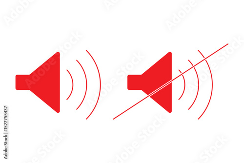flat style speaker, sound, volume icon set vector symbol , low and hight level and mute volume speaker icon for web and apps