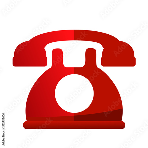 old phone, retro — vector icon