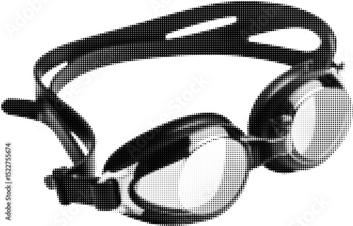 Swimming goggles. Isolated object, transparent background