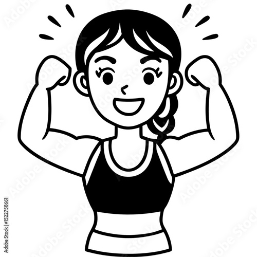 Happy cartoon children smiling with headphones