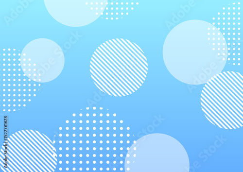 夏　ポップ　グラデーション　背景　ドット　柄　抽象デザイン　イラスト　ベクター　青	