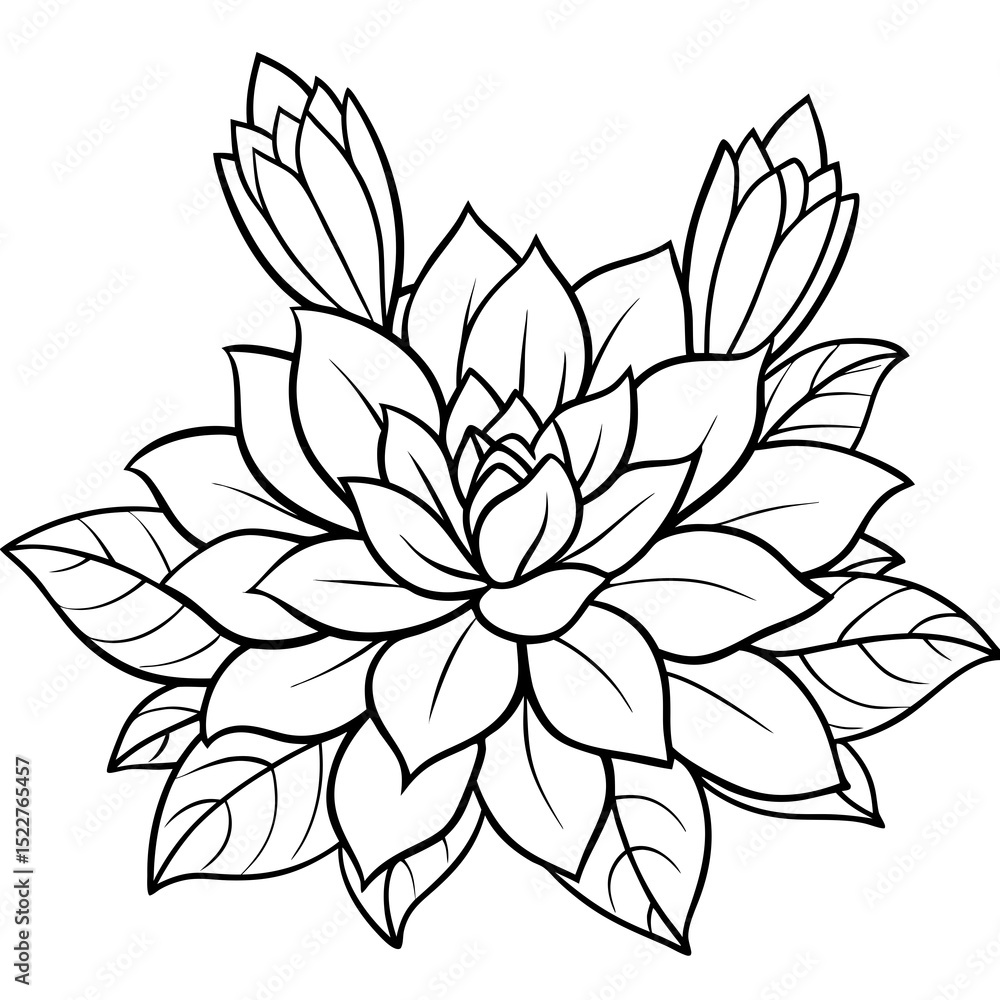 Fototapeta premium Flower SVG – Elegant Floral Arrangement Vector for Crafts, Home Decor, and Invitations