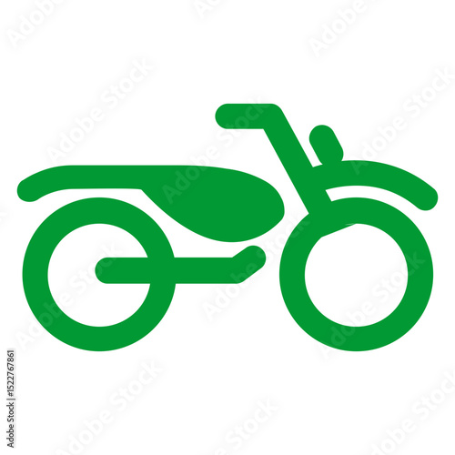 Motorcycle Icon symbol green_2