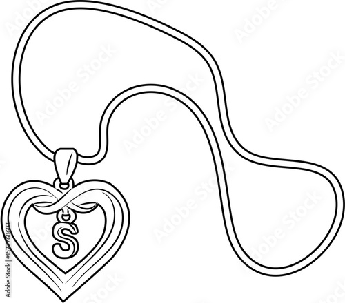women's necklace coloring page