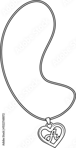 women's necklace coloring page