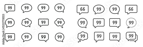 Various speech bubble designs showcasing numbers in a minimalist style for communication concepts