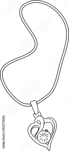 women's necklace coloring page
