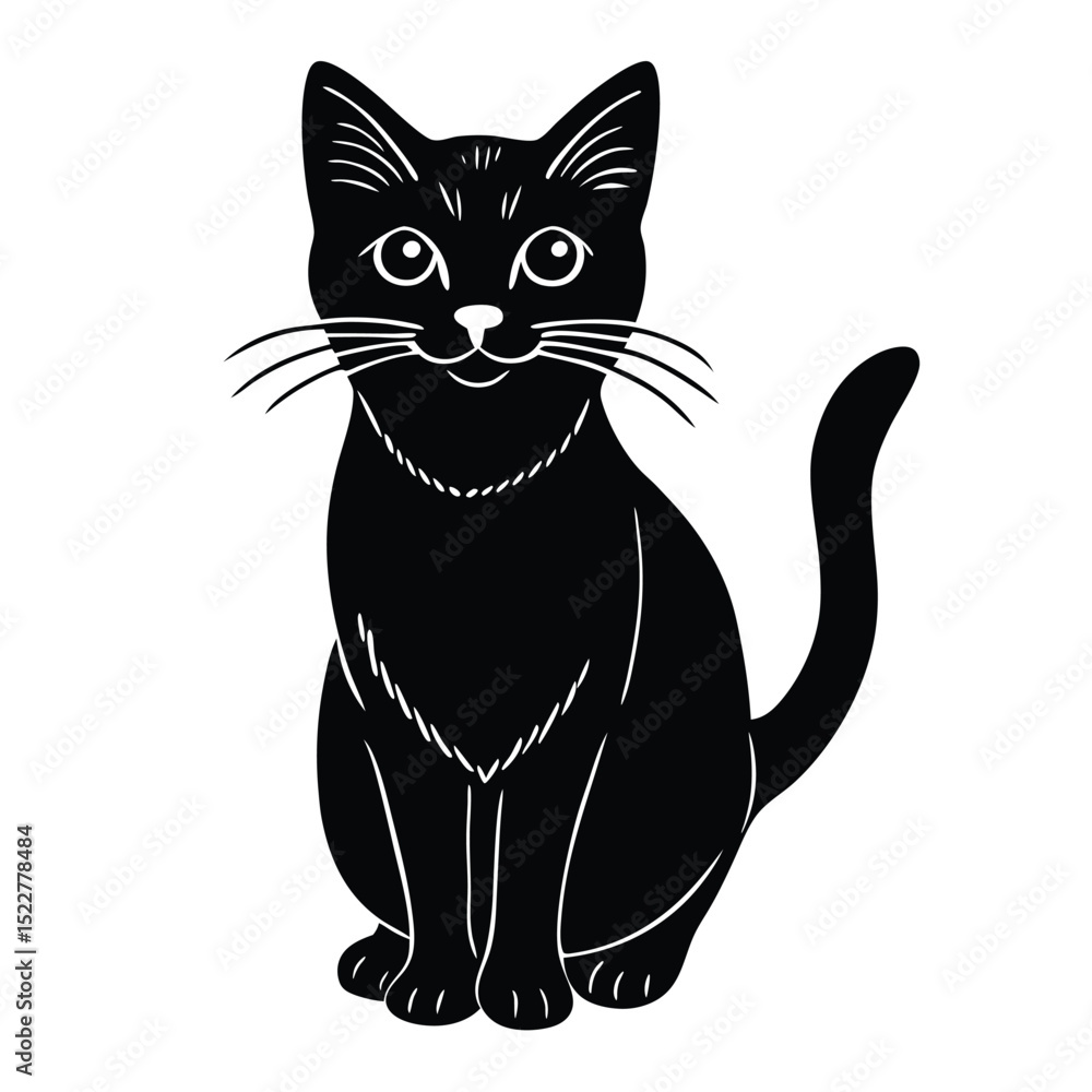 Obraz premium cat vector sihouette
