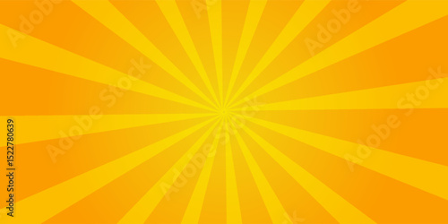 Wallpaper Mural Orange Sunburst Pattern Background. Rays. Radial. Summer Banner. Vector Torontodigital.ca