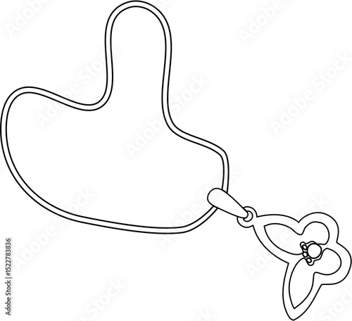 women's necklace coloring page
