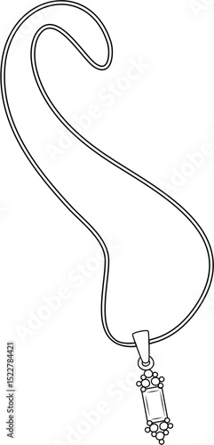 women's necklace coloring page