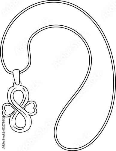 women's necklace coloring page