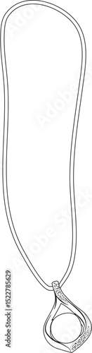 women's necklace coloring page