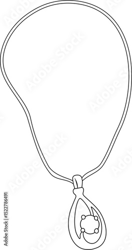 women's necklace coloring page