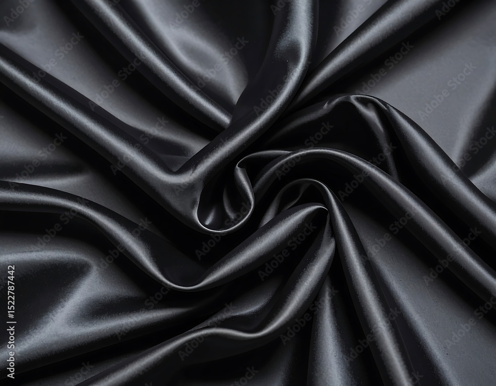 Fototapeta premium Smooth, dark fabric folds