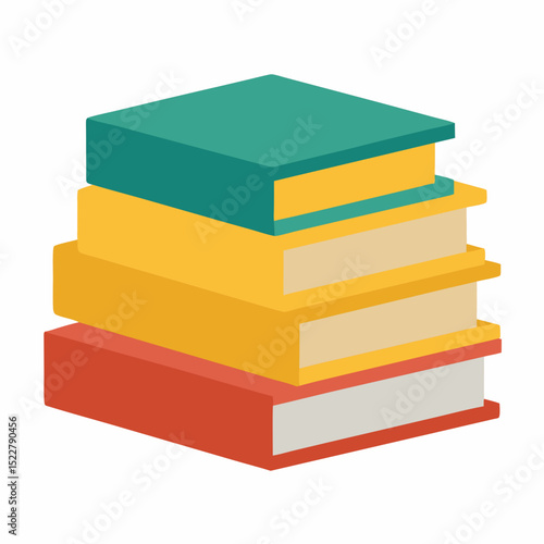 stack of books isolated on white
