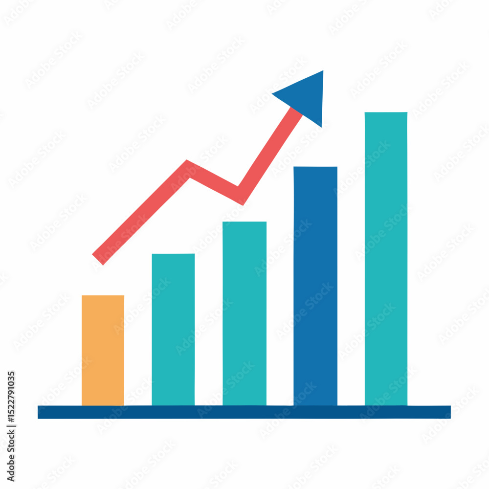 business chart with arrow business chart with arrow