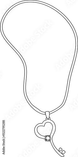 women's necklace coloring page