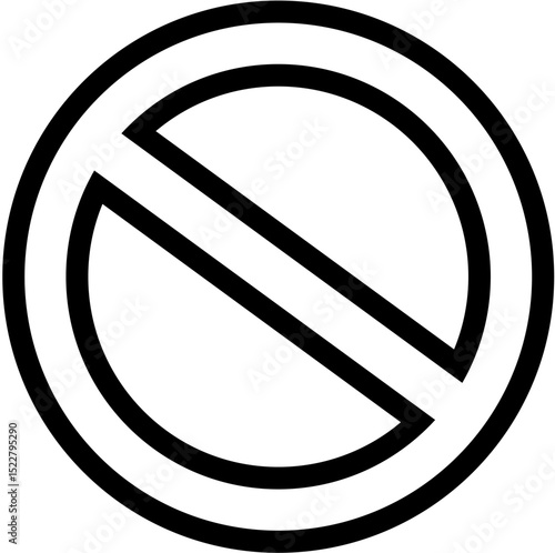 Prohibition Symbol High-Resolution Vector Graphic of a No Entry Sign