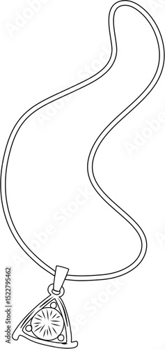 women's necklace coloring page