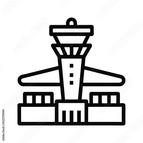 Airport Icon Outline Vector Illustration
