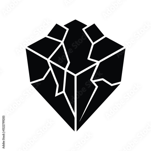 Glacier Crack Icon Outline Vector Illustration