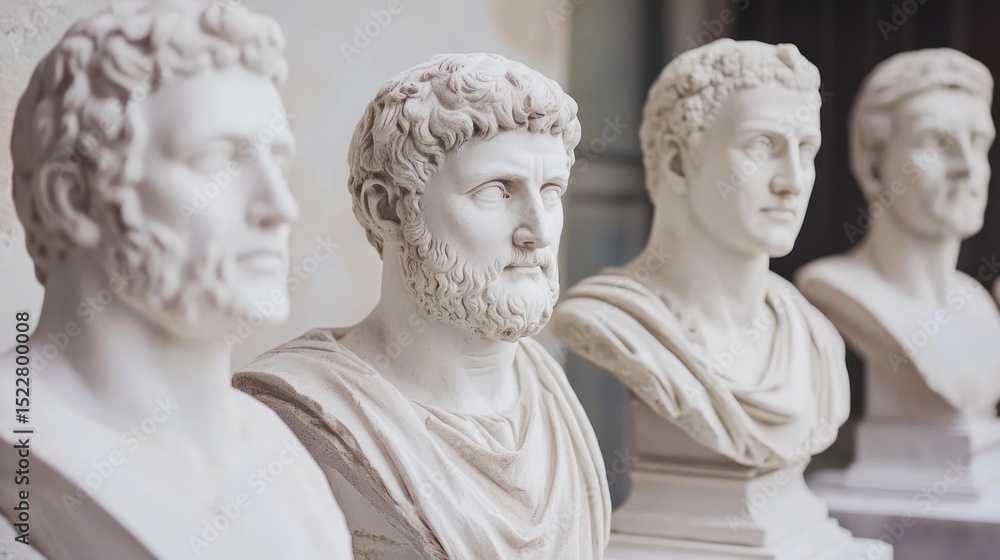 Obraz premium Classic Roman busts in a row