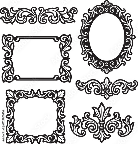 set of decorative frames