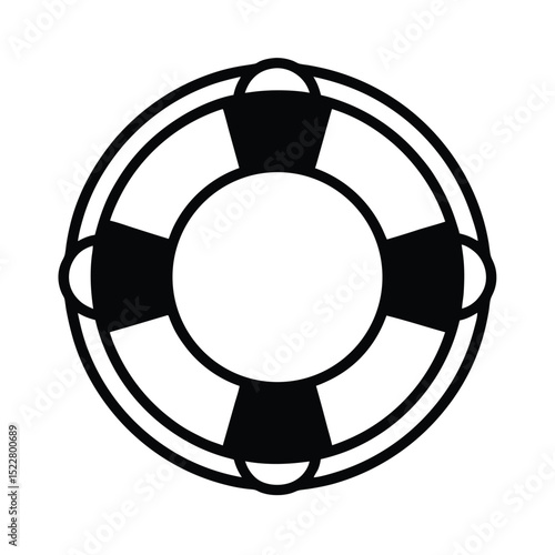 Life Preserver Icon Outline Vector Illustration
