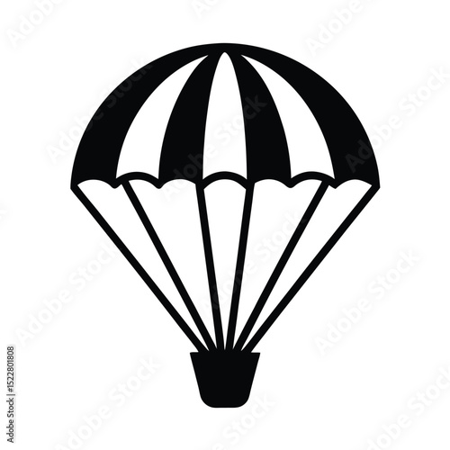 Parachute Icon Outline Vector Illustration