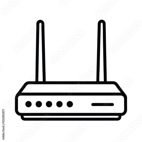Router Icon Outline Vector Illustration