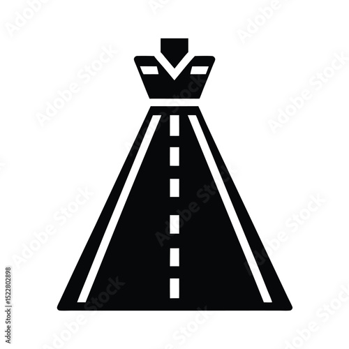 Runway Icon Outline Vector Illustration