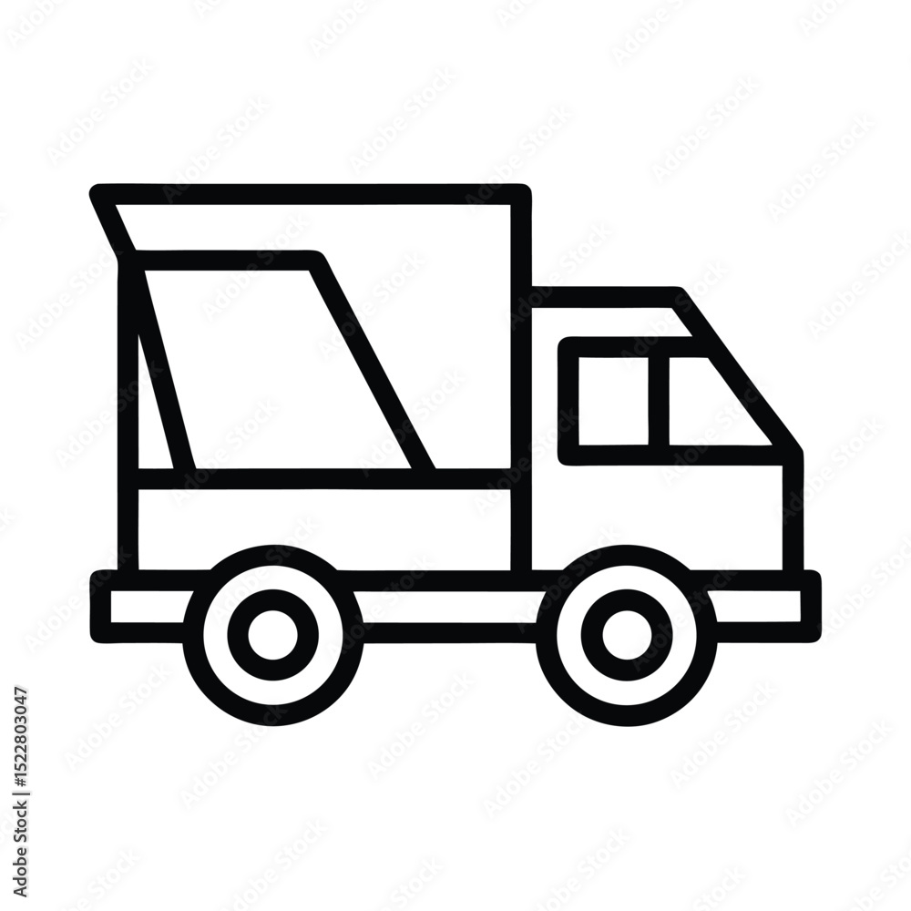 Salt Truck Icon Outline Vector Illustration Salt Truck Icon Outline Vector Illustration