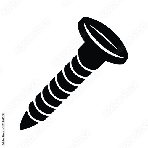 Screw Icon Outline Vector Illustration