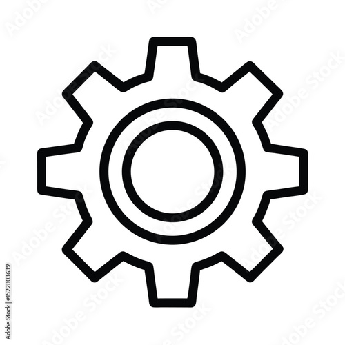 Settings Icon Outline Vector Illustration