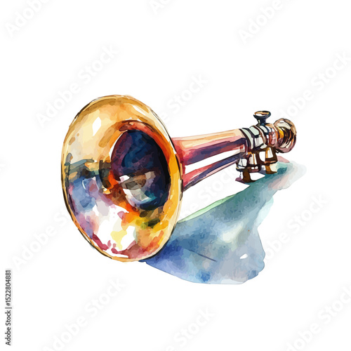 Mouthpiece, watercolor illustration vector, high quality, isolated on a white background.