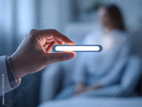 Doctor holding an EMDR therapy tool