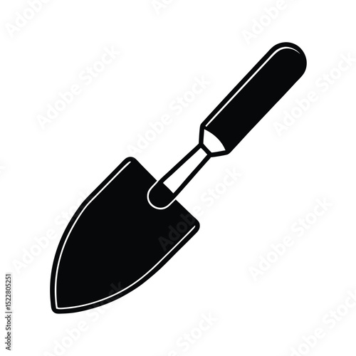 Trowel Icon Outline Vector Illustration