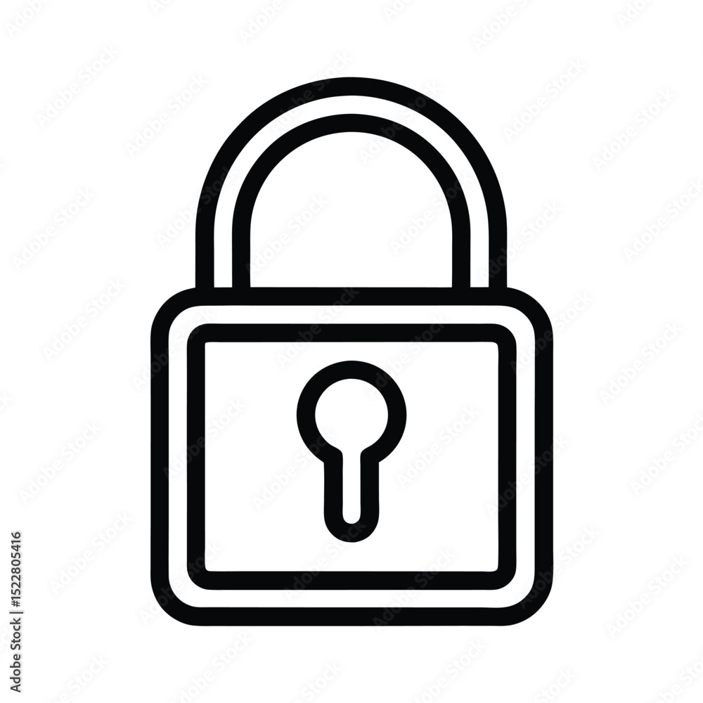 Unlock Icon Outline Vector Illustration Unlock Icon Outline Vector Illustration