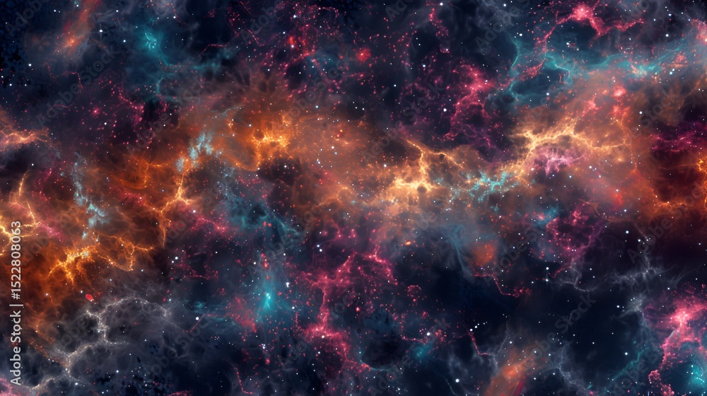 A detailed map of dark matter density variations across a section of the observable universe. A detailed map of dark matter density variations across a section of the observable universe.