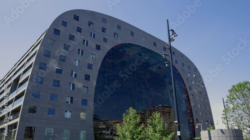 Wallpaper Mural Front view of The Markthal market hall modern residential and office building architecture in Rotterdam, The Netherlands. Torontodigital.ca
