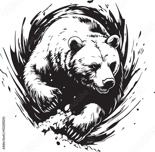 animal, sketch, mammal, vector, drawing, cat, illustration, nature, pet, fur, wildlife, black, hand drawn, wild, head, cute, dog, isolated, bear, white, shaggy, art, tail, kitten, predator