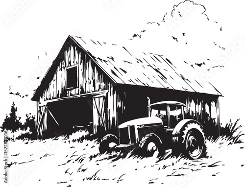 house, farm, old, barn, building, landscape, winter, snow, sketch, country, rural, nature, architecture, tree, village, home, black, drawing, white, cottage, vector, trees, abandoned, wooden, mountain