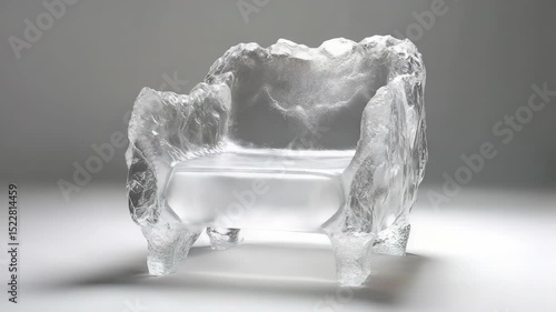 Frozen Throne - Cinematic Ice Chair Sculpture