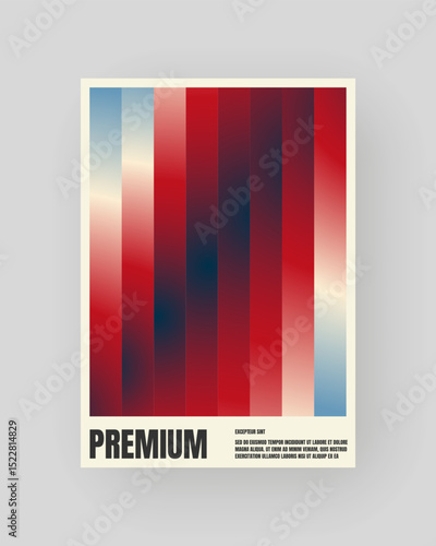 Retro-futuristic and abstract poster design. Geometric glass distortion, refraction and distortion color